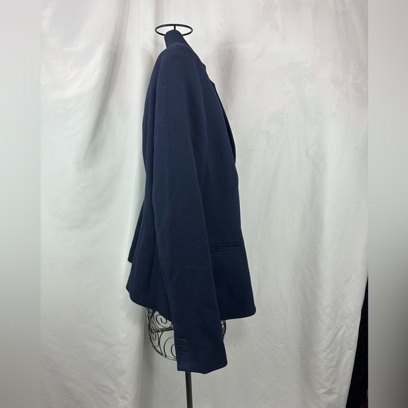 Talbots navy knit blazer size 10 - Picture 7 of 8